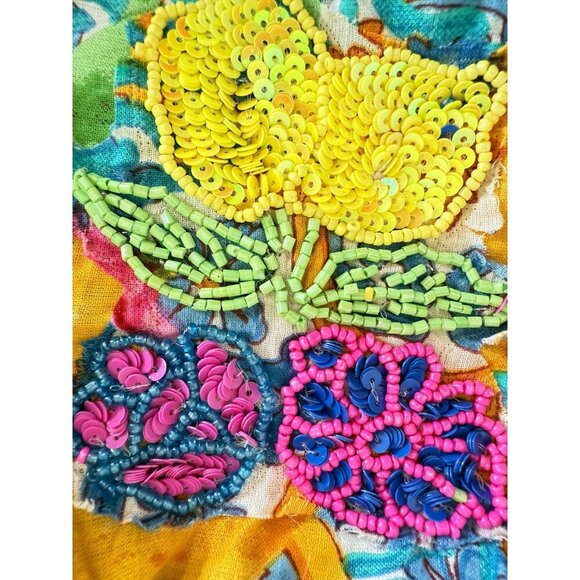 NWT Antica Sartoria By Giacomo Cinque Off-Shoulder Crop Top Beaded Floral Detail - Picture 5 of 12